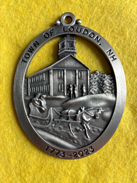 Pewter Ornament Loudon Meetinghouse